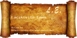 Laczkovits Emma névjegykártya